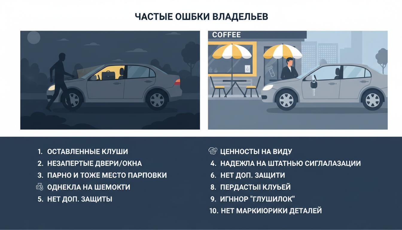 Статистика угонов по маркам и моделям. Частые ошибки владельцев Статистика угонов по маркам и моделям. Частые ошибки владельцев