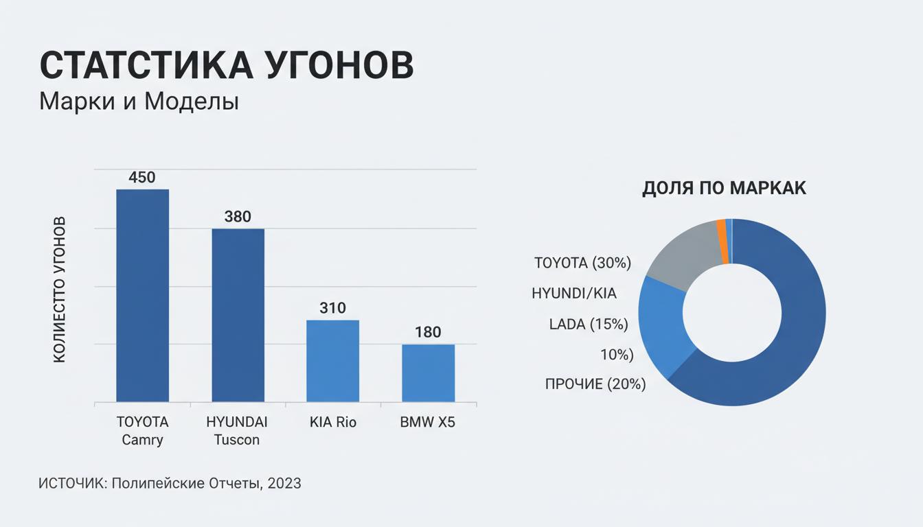 Статистика угонов по маркам и моделям. Разумный базовый Статистика угонов по маркам и моделям. Разумный базовый
